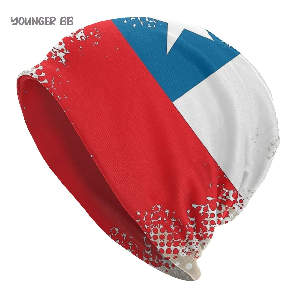 Flag of Chile Men Women's Beanie Hats Flag Of Chile - Splat Knitted Hat Hip Hop Earmuff Bonnet Street Skullies Beanies