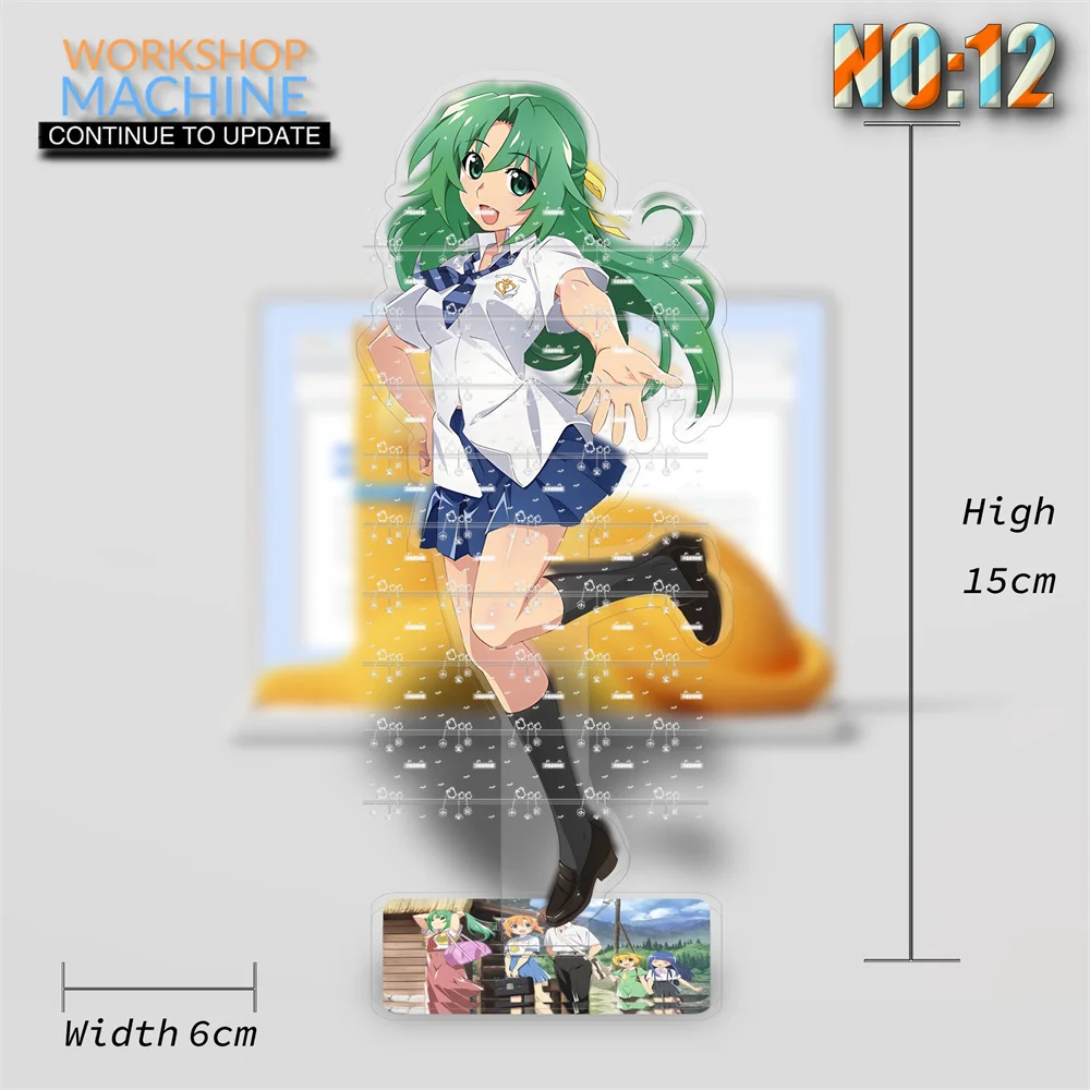 Fashion Anime Fans Gifts Higurashi When They Cry HD Characters Acrylic Stand Model Plate Desk Ornaments Collect  Series 15cm