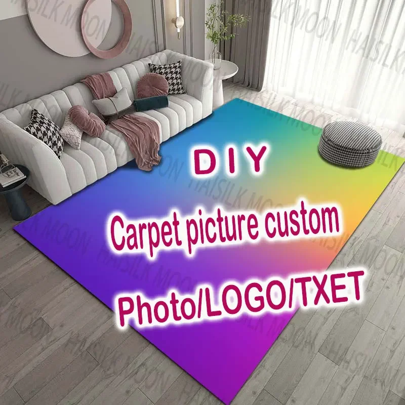

Customize Personalized Carpet, Add Your Photo Creative Pattern LOGO Text Suitable for Living Room Bedroom Home Commercial Mat