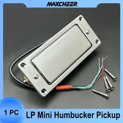 Mini Humbucker 68X29MM Sealed Electric Guitar Pickup Neck&Bridge Coil Splitting Pickup for LP Guitar Black/Chrome