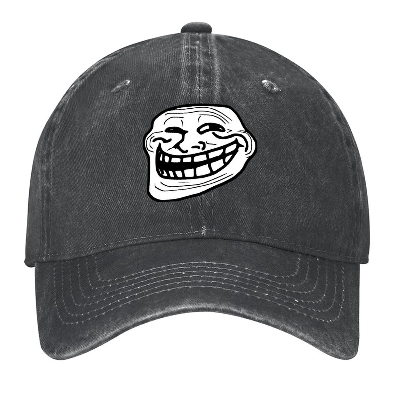 

Trollface Baseball Cap Luxury Brand Funny hats luxury woman cap winter hats for men Boy Child Women's