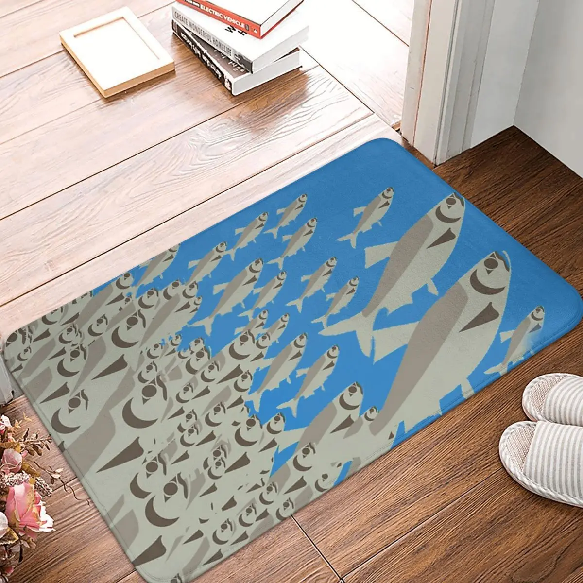 Coast Salish Herring Anti-Slip Doormat Kitchen MatSeaworld Floor Carpet Welcome Rug Bedroom Decor