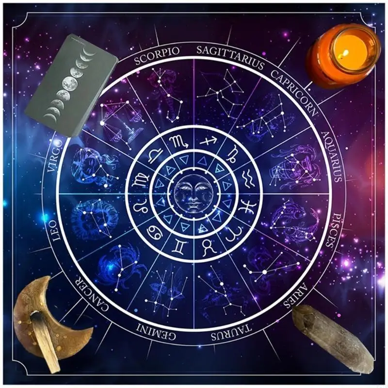   Tarots Table Altar Cloth Metaphysical Board Game Mat Divinations Altar Tablecloth Board Game Card Pad