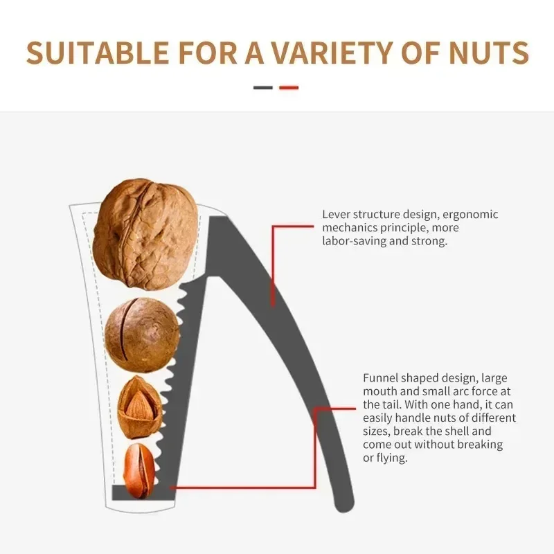 مشبك جوز متعدد الوظائف ، فتاحة قشرة البندق ، قشر منزلي ، مكسرات مفتوحة من الجوز ، فتاحة الكستناء ، مشبك البقان ، المنزل #5