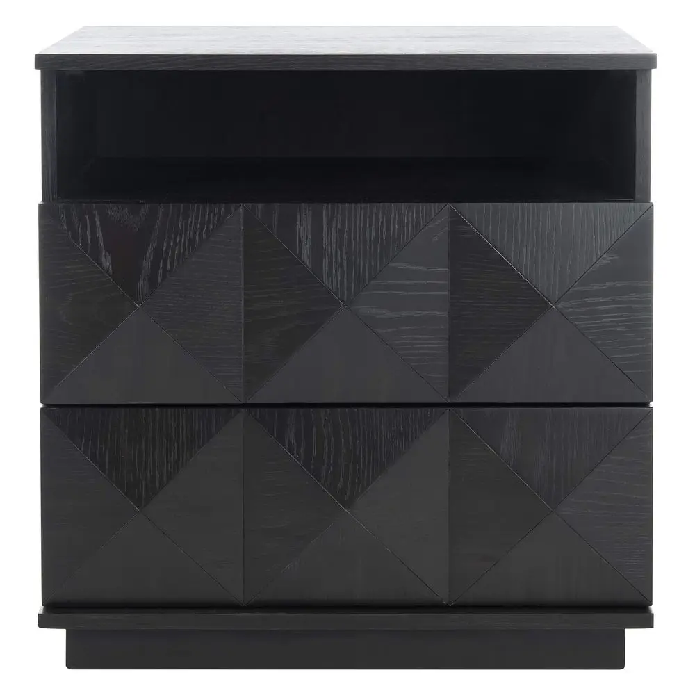 

Couture Home Patty Modern Black 2drawer Nightstand