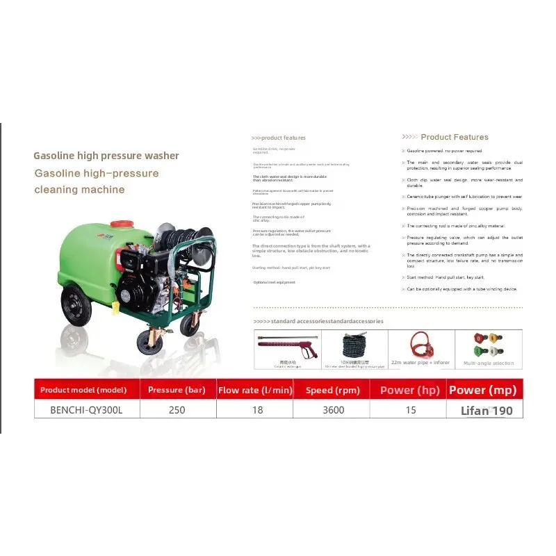 غسالة الضغط العالي، غسالة السيارات الخارجية، تنظيف الطرق، سقي الحديقة