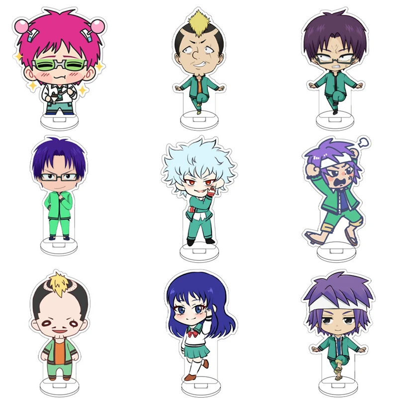 Anime caliente la vida desastrosa de Saiki K Burning Tang power Hyteng acrílico parpadeante Mini lindo soporte marca exhibición Fans regalos