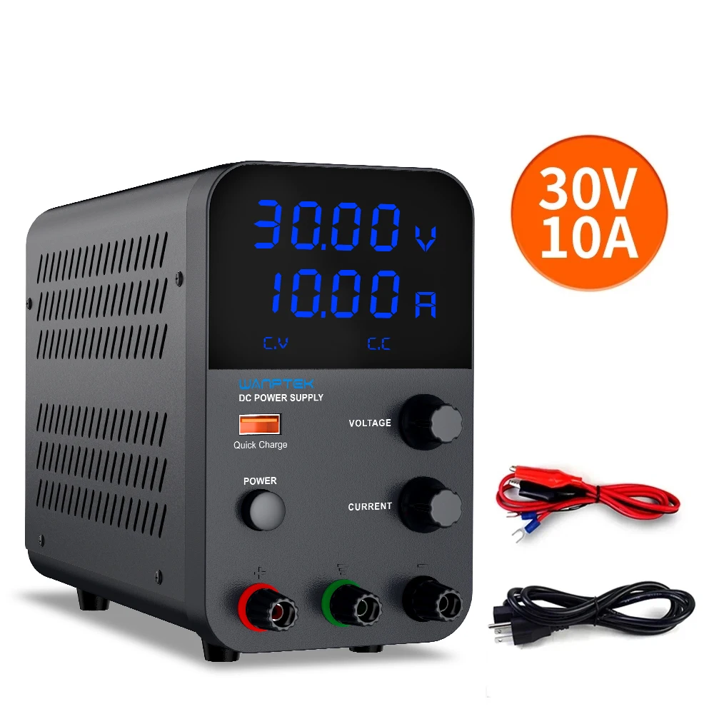 

Wanptek Adjustable DC Power Supply 30V 10A 60V 5A 120V3A Laboratory Bench Power Supply Regulated Power Supply