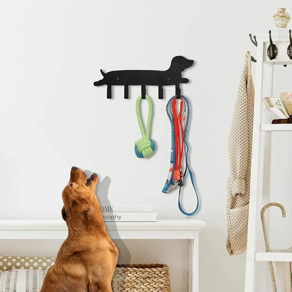 Metal Key Rack Dog Sign Key Hooks Hanger Wall Mounted with 5 Hooks Home Indoor And Outdoor Decoration Hook for Wall,Coat Hanger