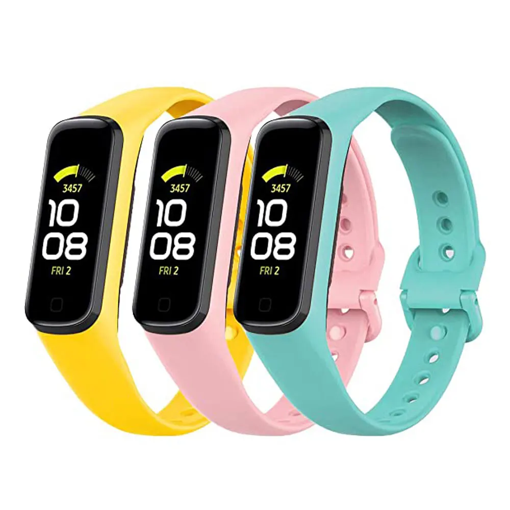 3PCS Soft Silicone Strap For Samsung Galaxy Fit 2 R220 Smart Bracelet Band Replacement Strap For Galaxy Fit 2 R220
