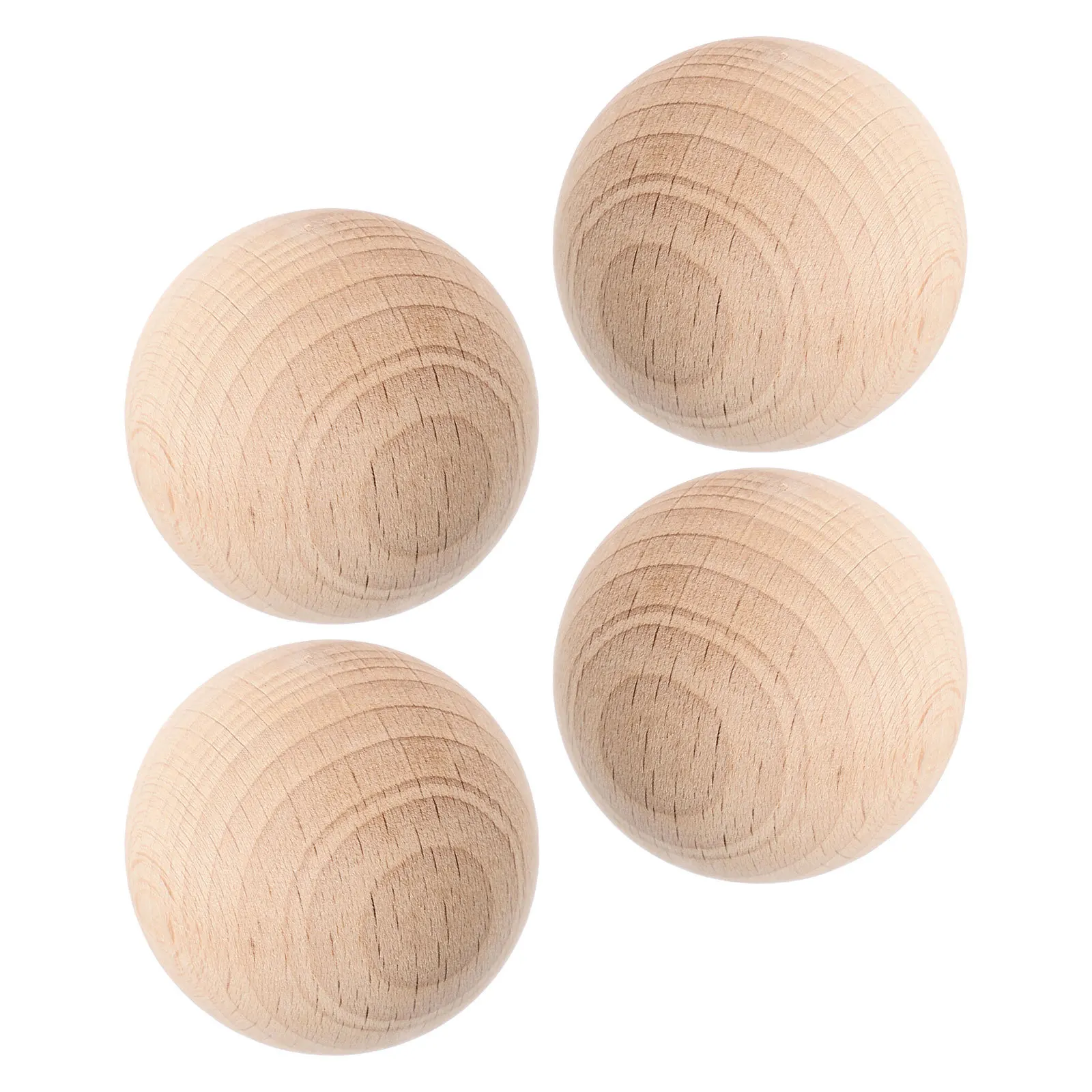 4Pcs Croquet Balls Natural Wood 35Cm Lawn Games Family Croquet Set Outdoor Playing Round Wood Balls for Crafts