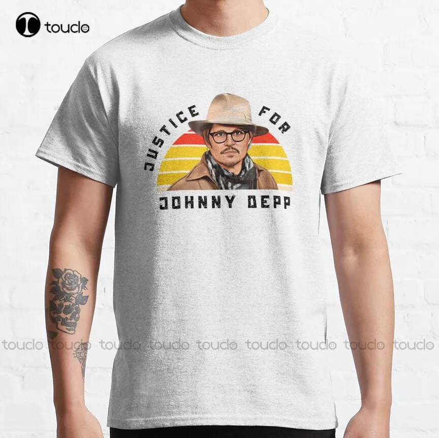 Johnny Depp Hearsay |Justice For Johnny Depp | Johnny Depp Amber Classic T-Shirt Johnny Depp Anime Shirts For Men Xs-5Xl Retro