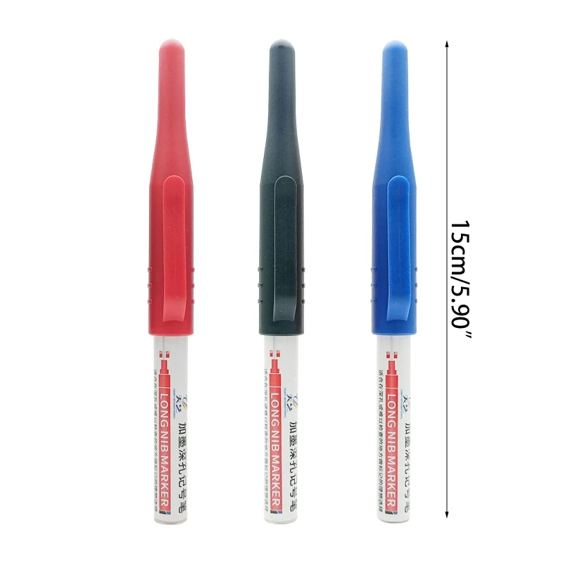 Multi-Purpose Deep Hole MARKER ปากกา 30 มม.กันน้ำ MARKER สีแดงสีดำสีฟ้า Drop Shipping