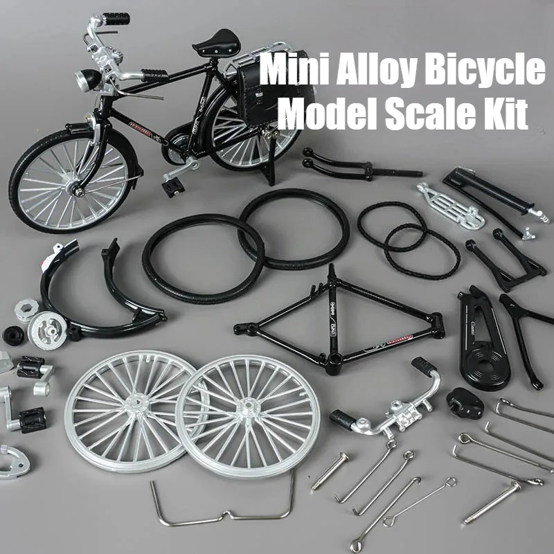 Creatief doe-het-zelf fietsmodel speelgoed woondecoratie simulatie retro 28 metalen gegoten fietsmodel 1:10 leuk speelgoed decoratie ambachten