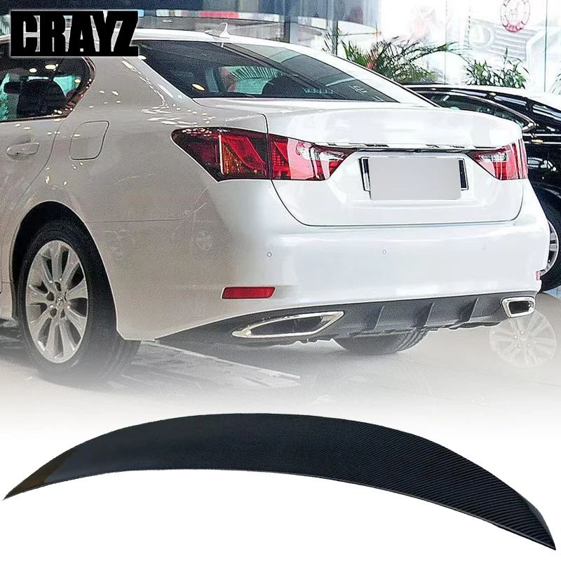 For LEXUS GS GS200 GS300 GS450h GS350 GS-F GS200t 14-17 Car Rear Trunk Tail Wing Body Accessories Carbon Fiber HK Style Spoiler