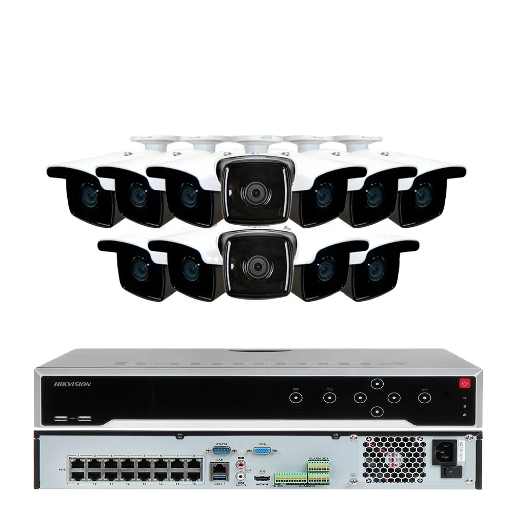 Hitosino Hik  OEM 4ch 16ch 8ch 32ch Bullet 4K 4MP Outdoor IR Home PoE NVR CCTV Kit Video Surveillance Security IP Camera System