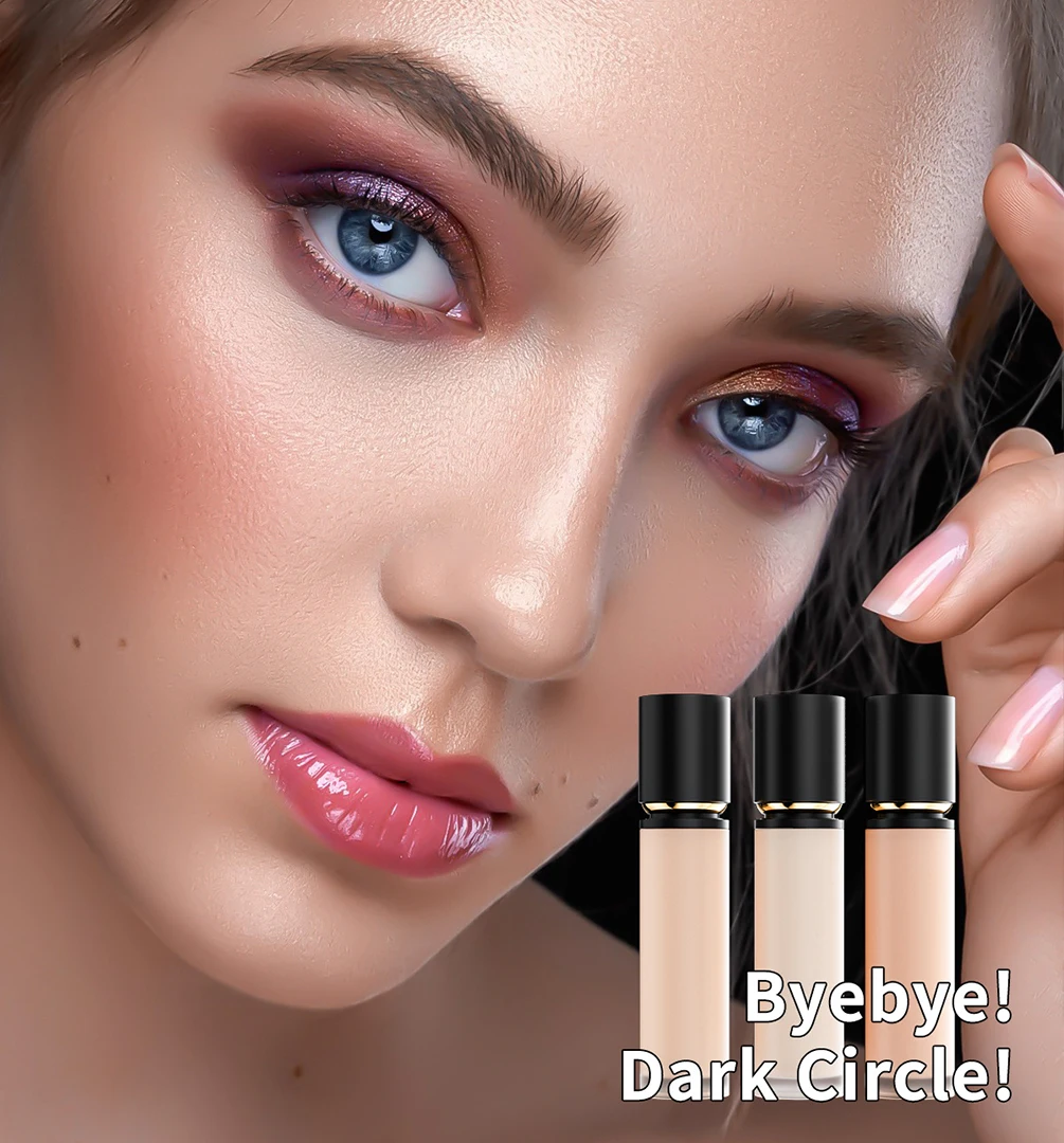 30色展開 プライベートブランド リキッドコンシーラー カスタムロゴ入り 小さな黒いボトル 長時間キープ コンシーラー オイルコントロール ブライトニングメイク ヴィーガン