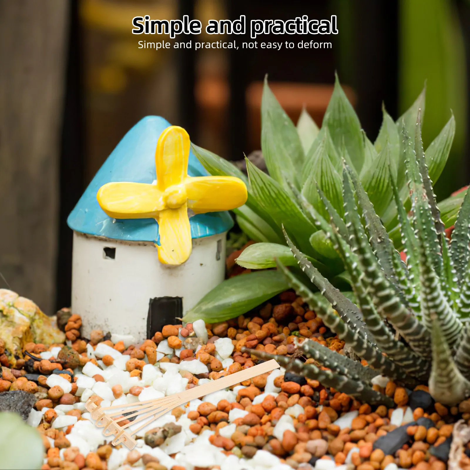 

Набор из 4 миниатюрных бамбуковых граблей для сада, бонсай, комнатных растений и декора рабочего стола