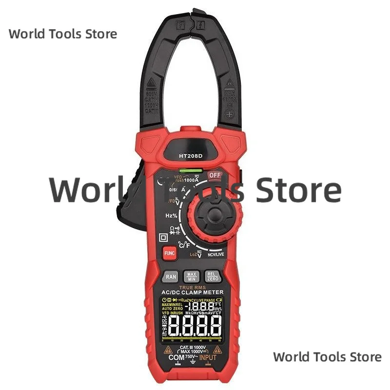 HT208D Digital Clamp Meter AC DC 1000A Current Ammeter Multimeter Electrical Testing Tool