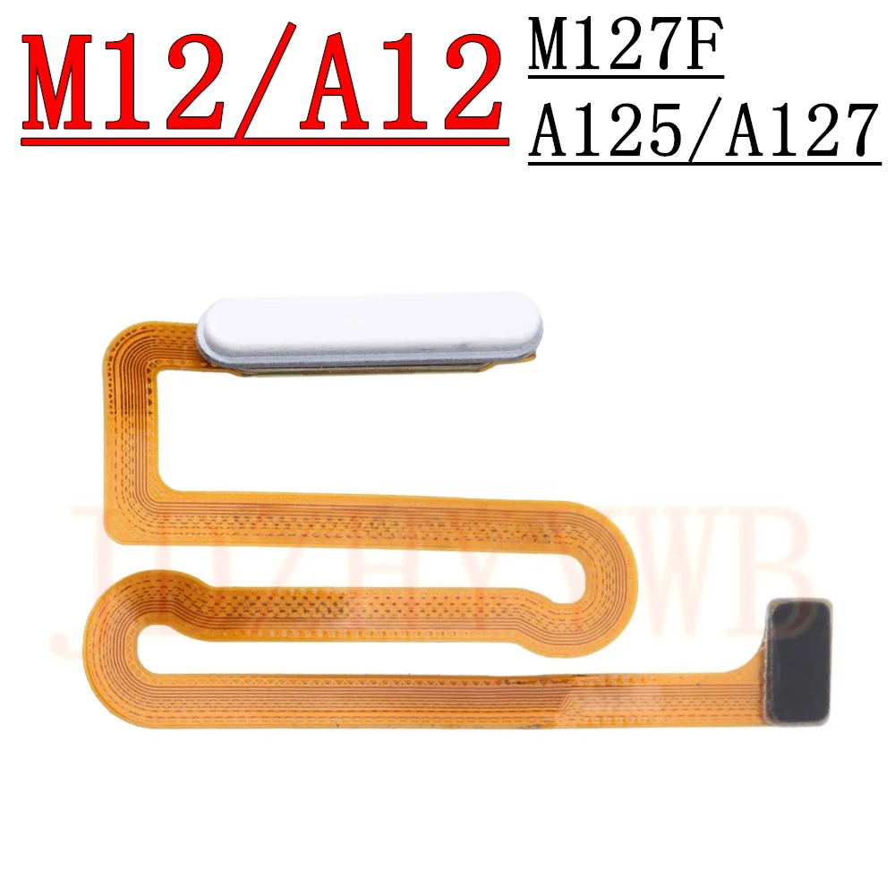 Home Button Menu Return Key Fingerprint Sensor Flex Cable With Power Button For Samsung Galaxy A12 A125 A127 M12 M127F