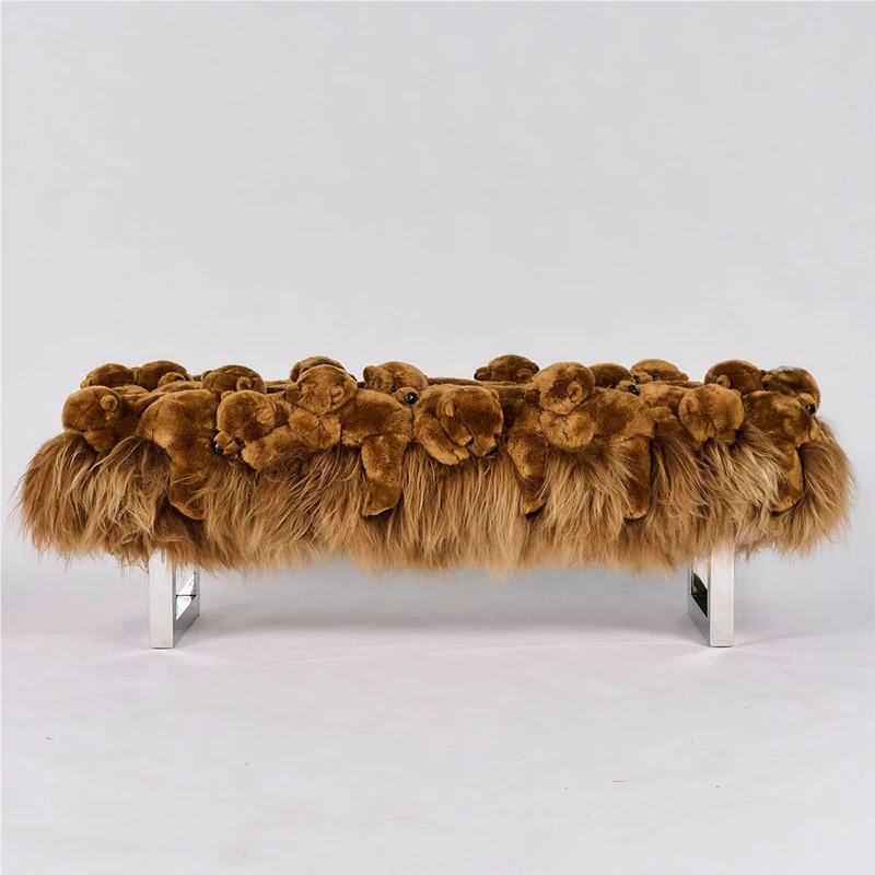 Italian Light Luxury Bench Doll Doll Trend Creative Bedroom Bed End Bench Designer Living Room Shoe Bench