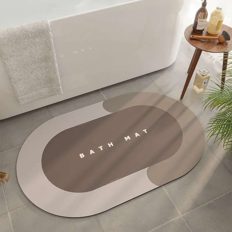 Diatom Mud Soft Cushion Absorbent Pad, Bathroom Door Mat, Anti Slip Bath Mat, Bathroom Quick Drying Pad