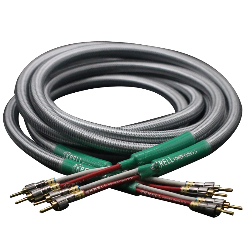 hifi Speaker Audio Cable  Golden Plated  Banana Plug Cable Audiophile OFC &silver Krell Amplifier Speakon Wire Cables