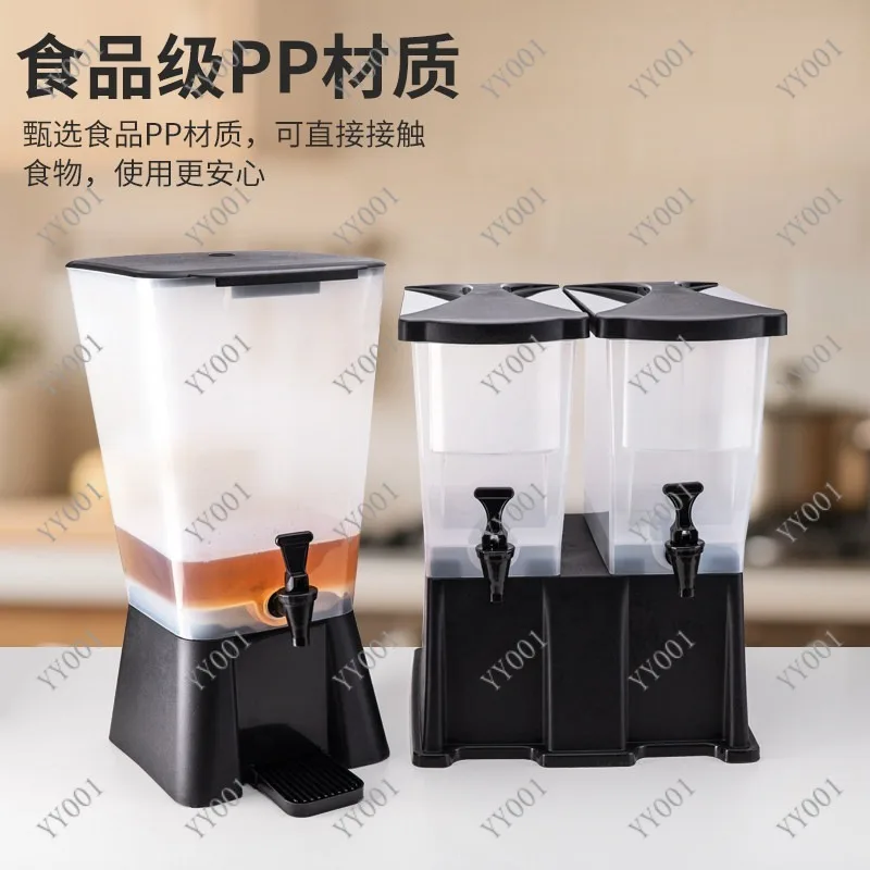 Catering Drink Storage Bucket Food Grade Plastic Transparent Beverage Holder With Spigot