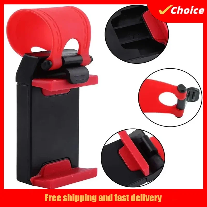 Car Steering Wheel Mobile Phone Holder Buckle StandsUniversal GPS Holder for IPhone Xiaomi Auto Interior Decoration Accessories