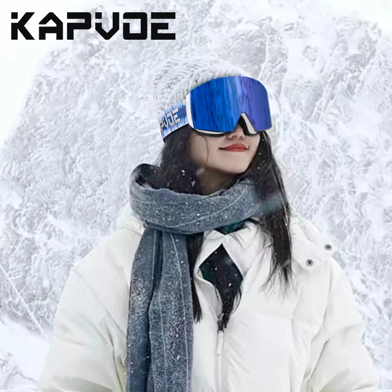 Gafas de nieve fotocromáticas para hombres y mujeres, conjunto de gafas de esquí magnéticas, antivaho, protección UV400, gafas de esquí