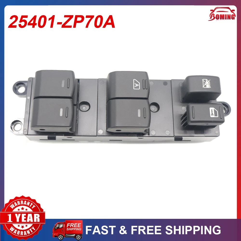 New Car Front Left Master Power Window Switch Control Switches 25401-ZP70A Fits For Nissan Frontier Xterra 2007-2021 25401ZP70A