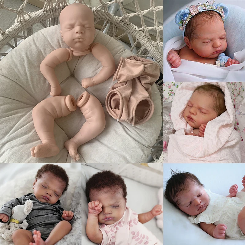 

21inch Everlee Reborn Doll Kit Newborn Lifesize Sleeping Baby Unfinished Unpainted Doll Parts DIY Reborn Baby