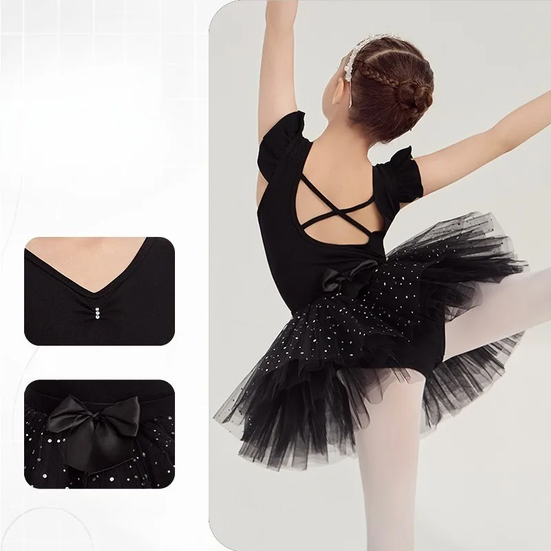 Girls Sleeveless Ballet Leotard Tutu Dress Kids Dance Outfit Gymnastics Training Costume Summer Daily Practice Stage Performance - view 4