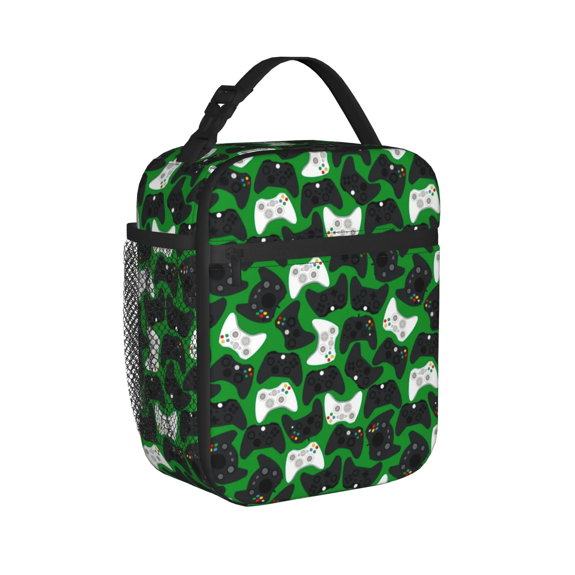 Game Controller Pattern Thermal Insulated Lunch Bag for Work  Portable Food Container Bags Thermal Cooler Food Box