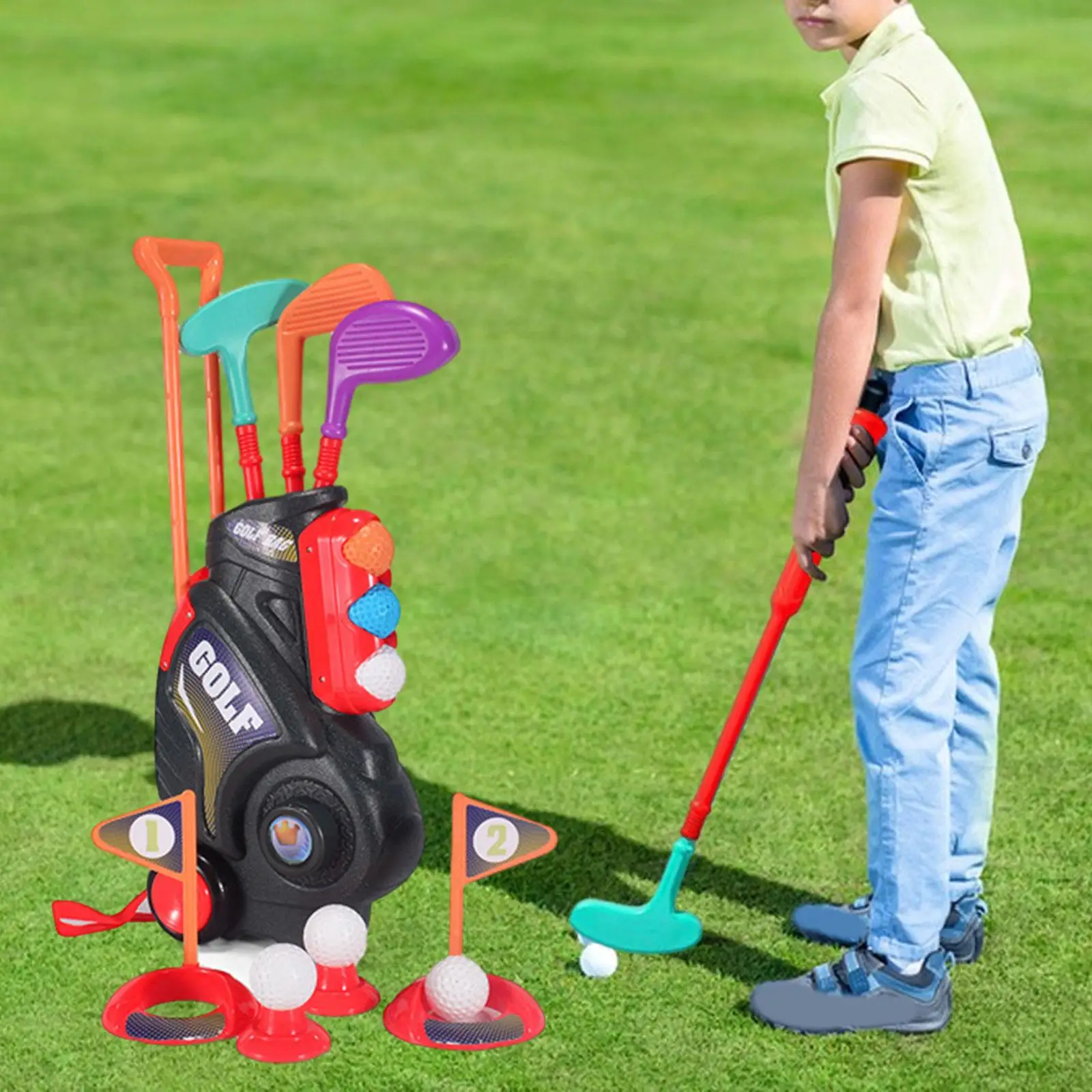 

Toddlers Golf Set Gifts Kids Golf Suitcase Game Play Set for Boys Girls Kids