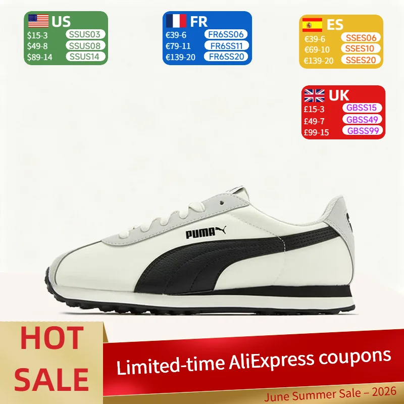

Puma Turin: Comfortable, Versatile, and Durable Low-Top Casual Shoes for Men and Women – Off-White and Black 362167-19