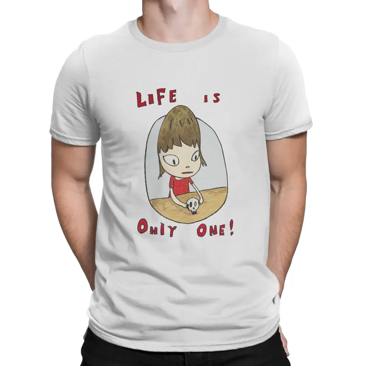 Life Is Only One Yoshitomo Nara Japanese Artist Polyester T Shirt Alternative O-Neck TShirt Harajuku Clothes