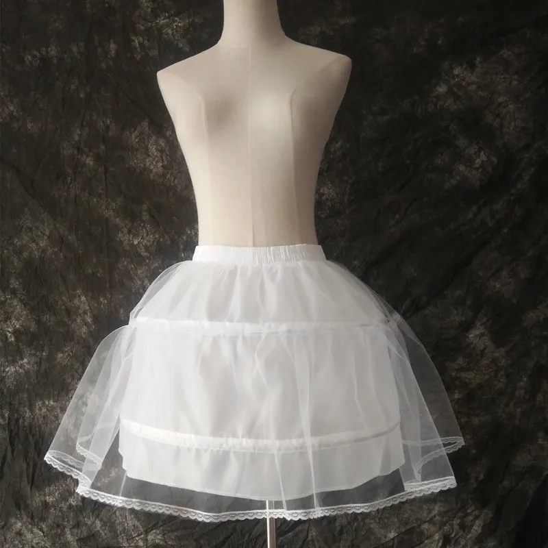 Diário cosplay fishbone crinoline lolita ajustável violência deslizamento vestido macio menina meia-comprimento pettiskirt