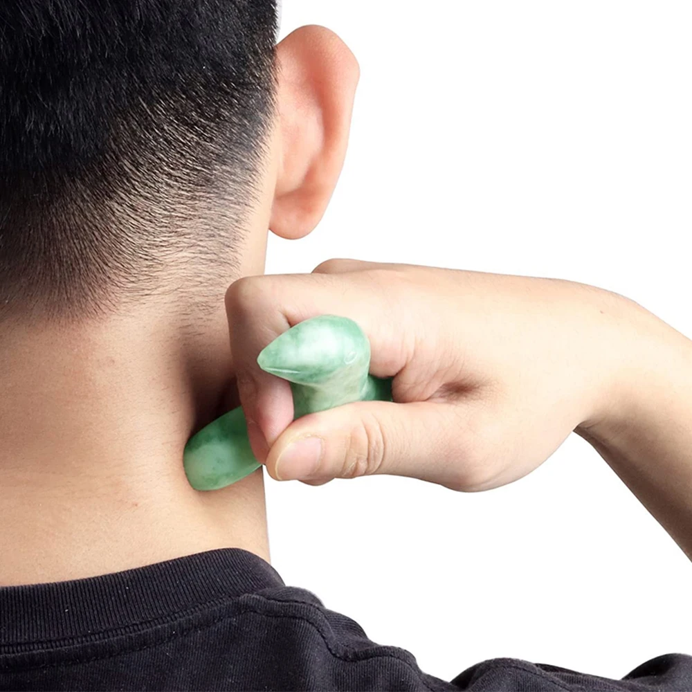 Jade Stone Trigger Point Massagem Ferramenta, Massagem Profunda De Tecido, Reflexologia Acupressão Ferramentas, Relaxamento Do Corpo, Alívio Da Dor Muscular