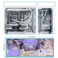 VALKYRIE PC Case VK03 ATX Gaming Desktop 6.2 in Touchscreen Removable 270° Sea View Room Supports 360 Water Cooled Computer Case 6