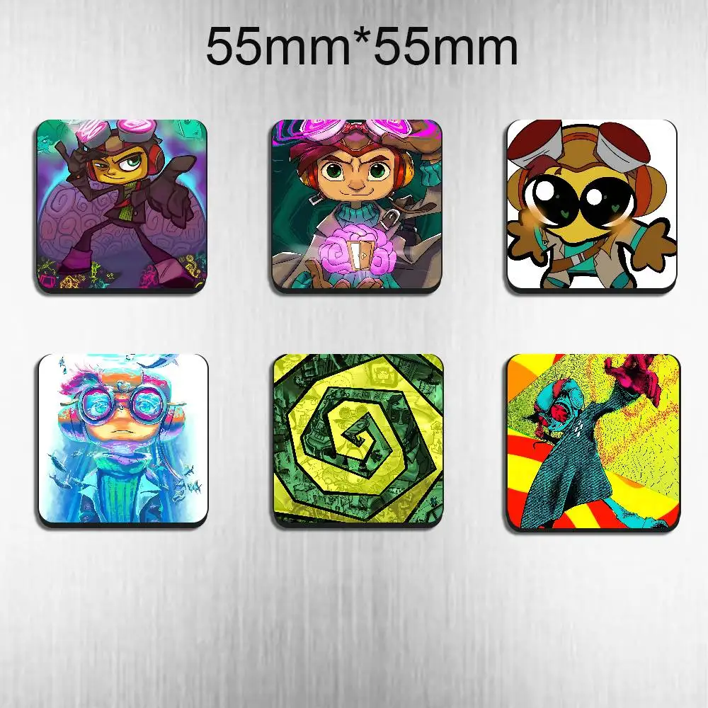 

Retro style game Psychonauts Magnetic Fridge Magnets - No Falling Off, Fit for Refrigerators, All Metal Surfaces,Home Decor