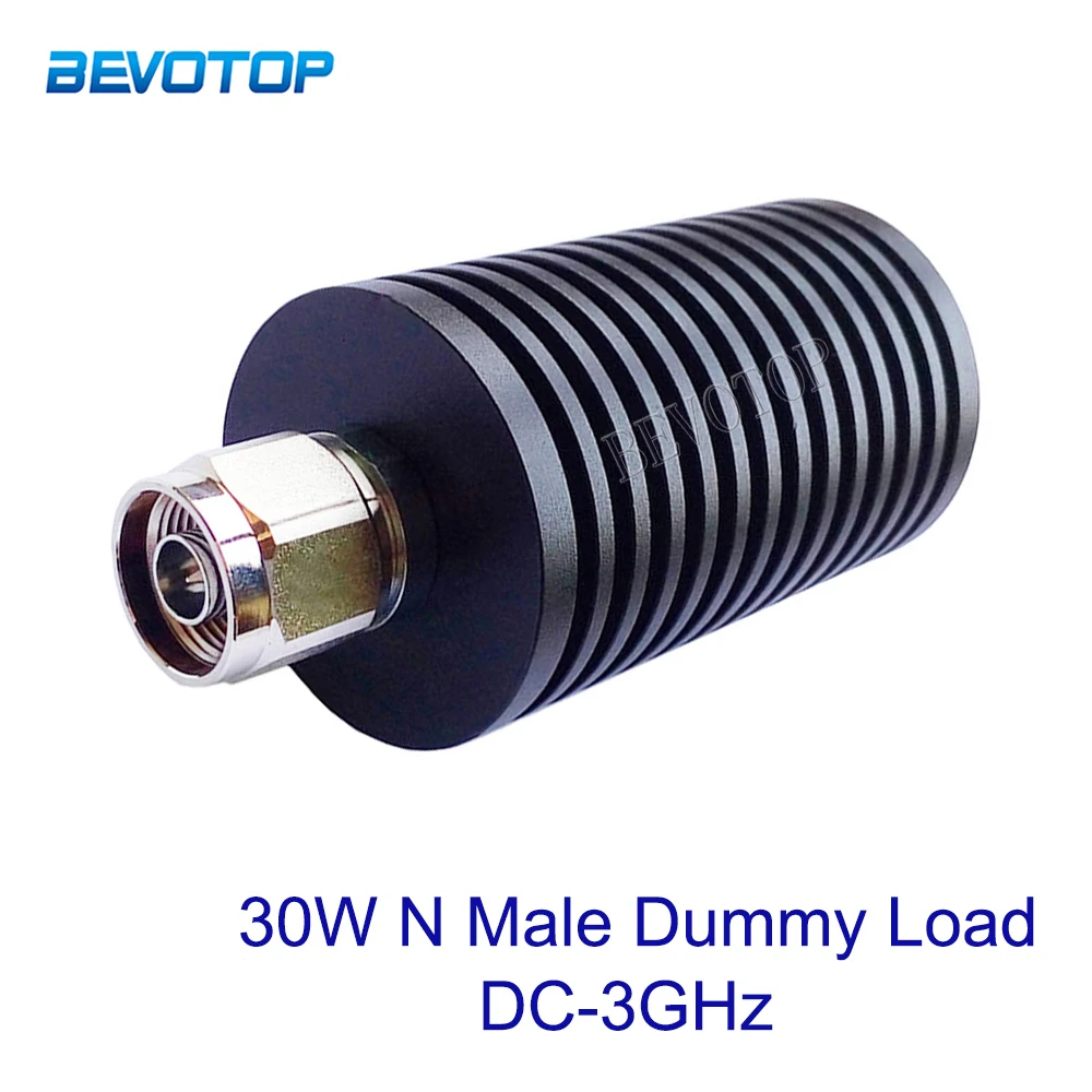 

30W DC-3GHz L16 N Male Plug Connector RF Coaxial Termination Dummy Load SWR＜1.20 0-3GHz 50ohm Nickel Plated RF Accessories