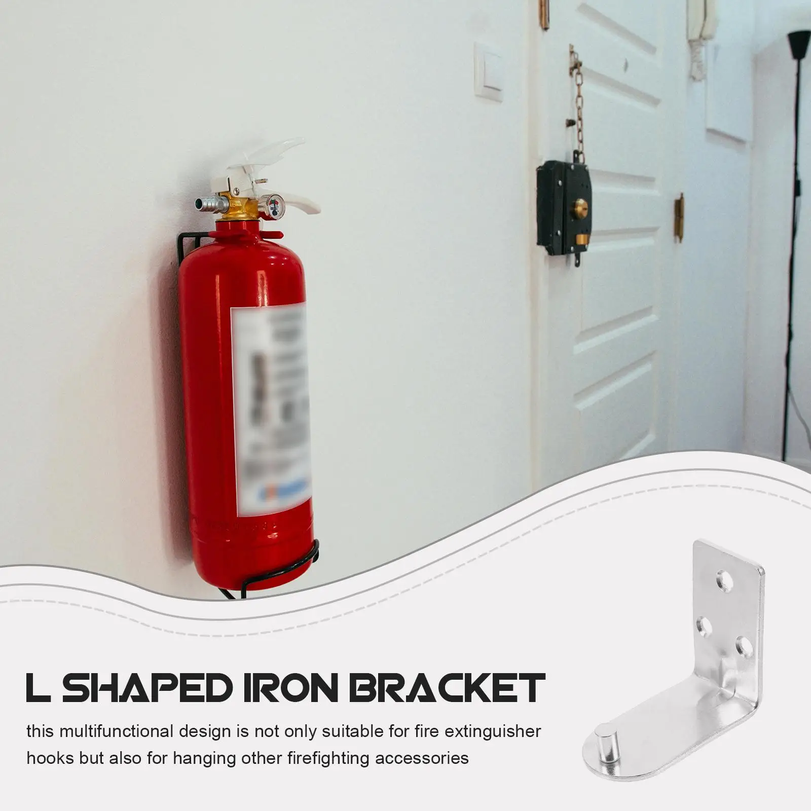 10 Pcs Extinguisher Hook Adjustable Metal Mount L Bracket Compact Design Fire Extinguisher Mount Rack Holder