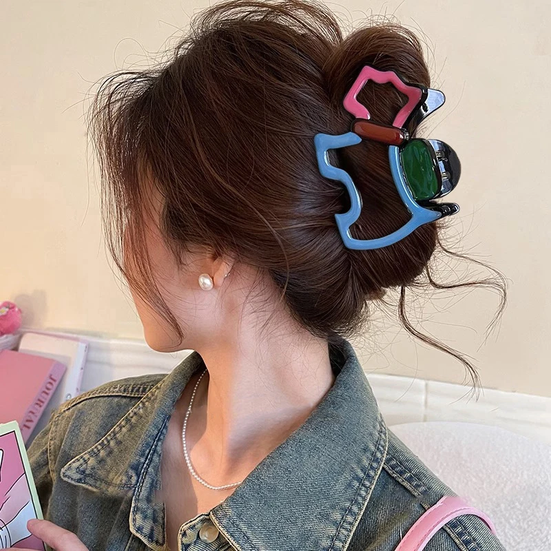 Große Schleife Haarspange Krabbe Koreanische süße Haarklammer Haarspangen für Frauen Mädchen Süßes Stirnband Haarnadel Mode Haarschmuck Styling
