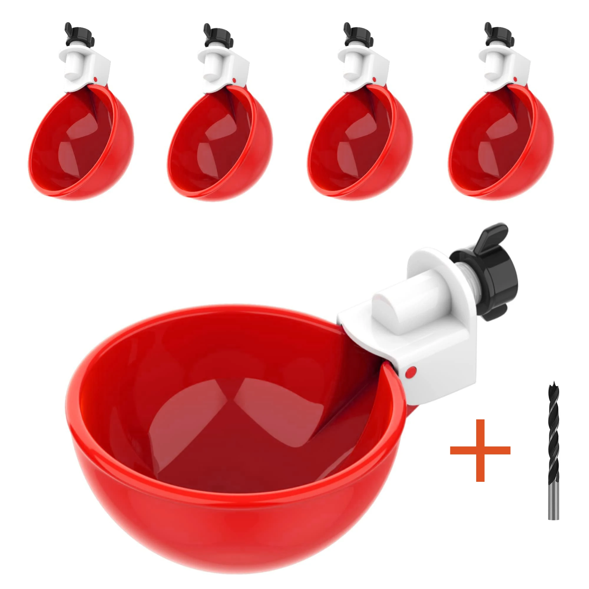 Grandes vasos automáticos para bebederos de pollos, adecuados para patos, gansos, tortas y conejitos, kit de comedero de agua, bebedero para aves de corral