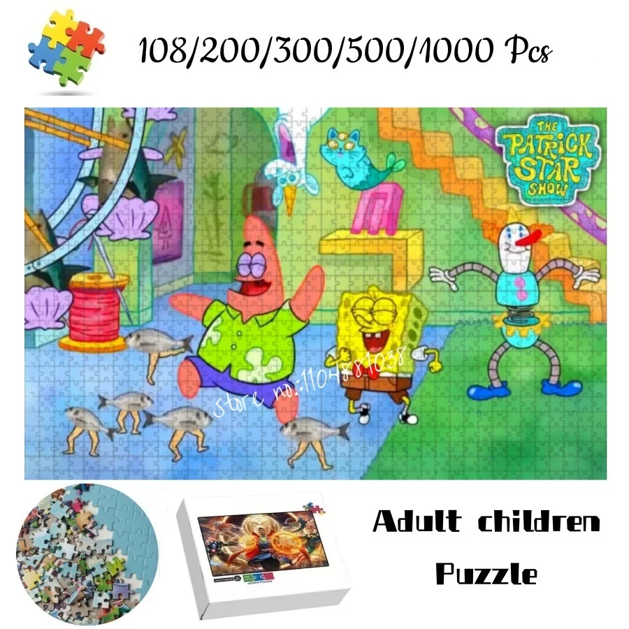 

Пазл «Губка Боб Квадратные штаны: Шоу Патрика Стара» 108, 200, 300, 500, 1000 элементов, развивающая игрушка для детей и взрослых, подарок