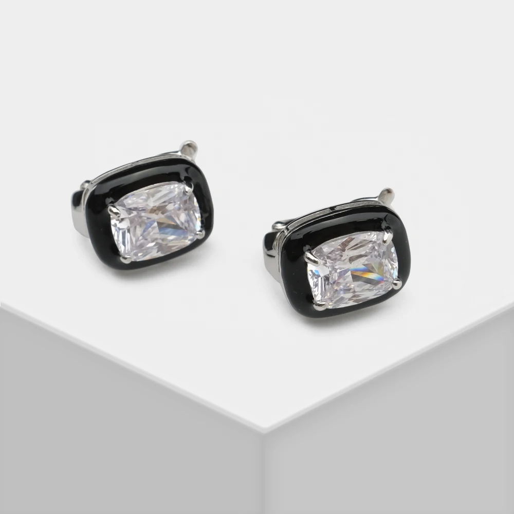 

Amorita boutique design square black earrings stylish and delicate women's earrings.