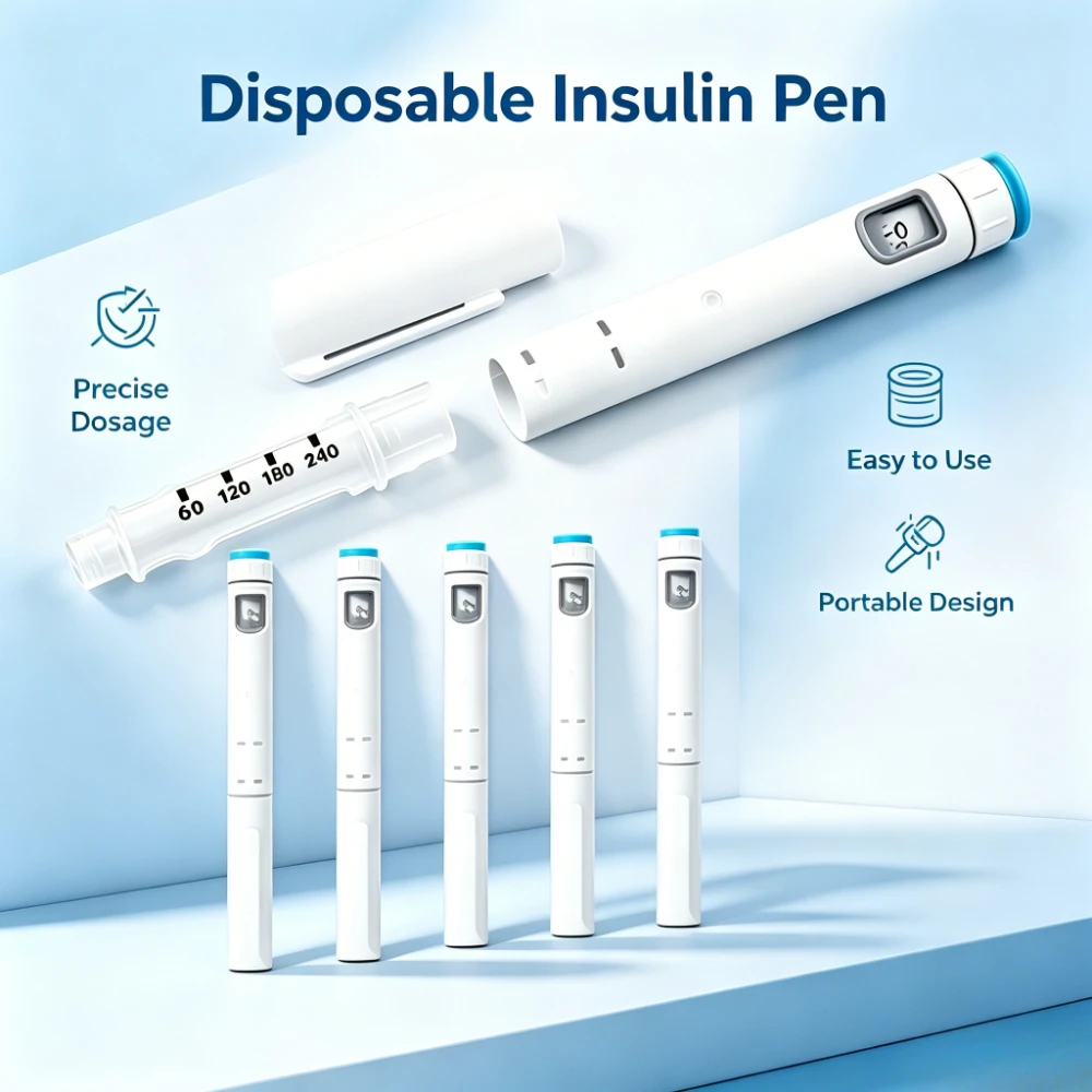 Disposable Insulin Injection Pen Peptide Pen Precise Dose Adjustment Scale Visible Insulin Diabetes Care Pen Travel Home Use