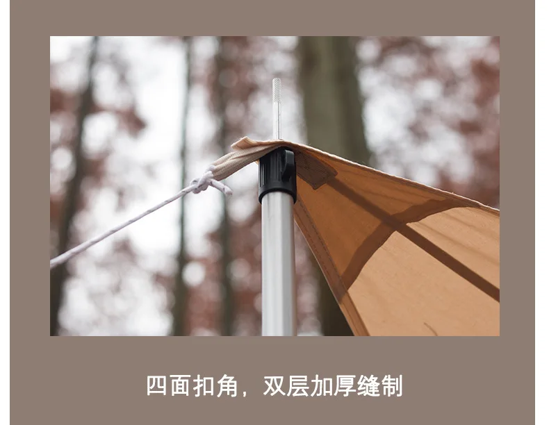 Acampamento ao ar livre portátil acampamento algodão borboleta dossel guarda-sol à prova de chuva luz proteção uv