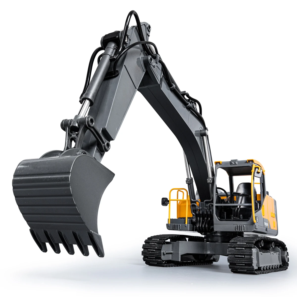 1/16 DoubleE E598 003 Electric Lifting RC Excavator Metal 2Arms Remote Control Digger Hammer Bucket Claw 360° Rotating LED Sound